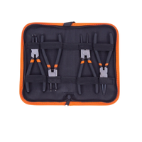 Ensemble de pinces professionnelles pour la fabrication de bijoux, pinces à bec courbé, aiguille longue, anneau à ressort, personnalisable, OEM, sertissage plastique pour bijoux