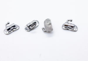 थोक दंत उत्पादों ऑर्थोडॉन्टिक वेल्डेबल बकल ट्यूब, धातु जाल आधार के साथ प्रथम/द्वितीय मोलर दंत ब्रेसिज़ - Product Image 3