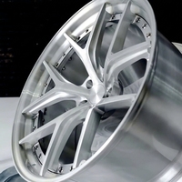 Nouvelles jantes forgées sur mesure à deux pièces brossées à profil profond 5x112 5x114.3 5x120 compatibles Audi Mercedes en alliage d'aluminium sur mesure pour la course