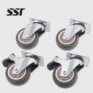 Ruedas Giratorias de 1.25 Pulgadas, Resistentes y Silenciosas, para Mesa, Silla, Sofá, Escuela, Gimnasio, Baño, 2 Piezas, Freno de Seguridad, Carga de 60 kg - Product Image 1