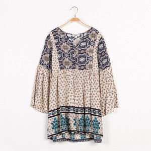 Blusas de Moda para Niñas, Cuello en V, Diseño Bohemia, Estampados, Tallas Grandes - Product Image 2