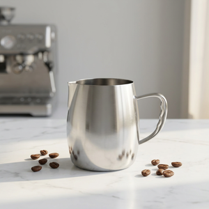 Pichet à lait classique en acier inoxydable 304 pour latte art, finition miroir/satinée, pour café et thé - Product Image 5