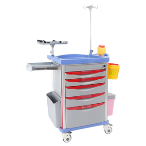 Hot verkopende infuuswagen voor ziekenhuizen, noodmedicijnwagen, medische <span class=keywords><strong>trolley</strong></span> met lade - Product Image 1