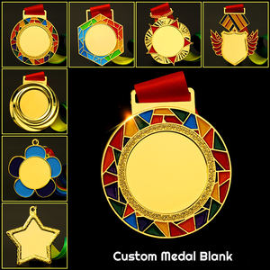 Tamaño personalizado forma redonda acrílico Metal inoxidable cobre madera nombre deporte oro plata grabado trofeo Premio placa medalla moneda insignias - Product Image 2