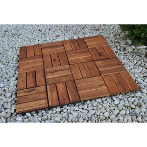 Azulejos de suelo entrelazados de madera, Pisos con drenaje, Azulejos de clic Azulejos de cubierta de acacia de madera maciza - Product Image 6