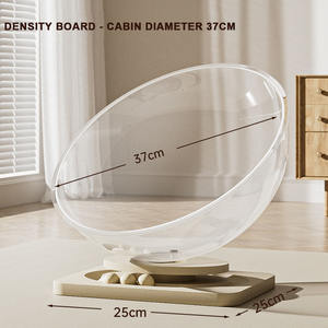 Bunnyhi Mw020 Bán Buôn Giường Vật Nuôi Acrylic Ice Nest Trong Suốt Bán Cầu Mèo Tổ Bán Kín Không Gian Viên Nang Mèo Giường Mèo Đồ Chơi - Product Image 5