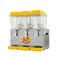 Distributeur de jus de fruits électrique commercial 16L à 4 réservoirs, type pulvérisateur, machine à mélanger les boissons, distributeur de boissons robuste
