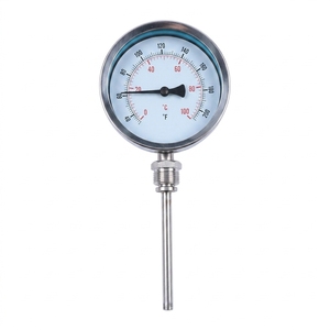 Termómetro Bimetálico Radial de Acero Inoxidable 0-100°C, Lleno de Aceite, Personalizable OEM y ODM, para Uso Industrial - Product Image 1