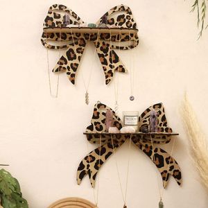 Support mural décoratif en bois style léopard avec nœud et cristaux, idéal pour la maison et la chambre, avec gravure, pour Noël - Vente en gros - Product Image 2