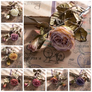 Bouquet de roses artificielles Nanchengwei à double tête, fleurs artificielles pour décoration de mariage et aménagement intérieur - Product Image 3