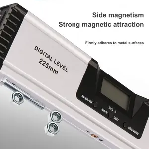 Regla de nivel digital láser de 0-225mm, nivel electrónico infrarrojo de alta precisión, regla de ángulo de equilibrio digital magnético fuerte