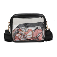 Bolso cruzado transparente de estadio de PVC de moda colorida de gran oferta