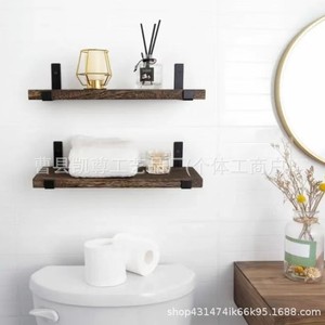 Estante de pared de madera transfronterizo, estante individual, estantería de pared para sala de estar, baño, multifuncional - Product Image 3