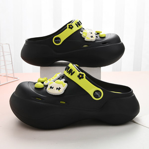 White Pink Kitten Cartoon Platform <b>Clogs</b> EVA Summer Outdoor Beach Sandals Non Slip Women's Crocs Shoes - Product Image 4