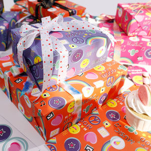 Wholesale High Quality Minimal Smiley Glossy <b>Birthday</b> <b>Paper</b> <b>Wrapping</b> <b>Paper</b> <b>Roll</b> - Product Image 6