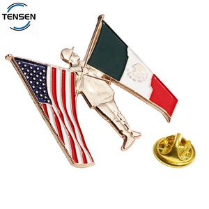 Alfileres de solapa con logotipo de bandera en relieve de aleación de zinc personalizado, Pin de botón redondo de fundición a presión, decoración de insignia para chaqueta - Product Image 2