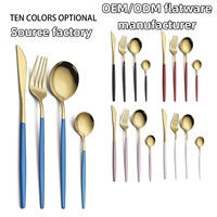 Dingyong OEM/ODM – Ensemble de couverts de mariage classiques en acier inoxydable coloré de qualité supérieure, finition miroir, écologique et durable