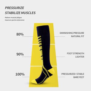 Chaussettes de compression régulières décontractées, hauteur genou, en nylon élastique, pour la course à pied, le cyclisme, adaptées aux jeunes - Product Image 2