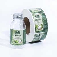 Étiquettes personnalisées transparentes pour jus de fruits, autocollants adhésifs avec logo, vinyle imperméable, emballage en plastique pour bouteilles, impression