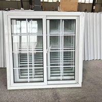 Direkter Fabrikpreis Grill-Design PVC-Schiebefenster Maßgefertigtes UPVC Horizontales Schiebeglasfenster