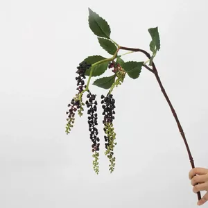 ต้นไม้แขวนประดิษฐ์สัมผัสนุ่มเหมือน<span class=keywords><strong>จริง</strong></span> ต้นโปเกวีดอเมริกัน ต้นฟิโตแลคก้า ต้นไม้แขวนประดิษฐ์สำหรับตกแต่งงานแต่งงาน - Product Image 3