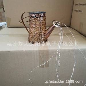 Solar Iron Watering Can <b>Light</b> <b>Led</b> String Lamp For Lawn Garden Decoration - Product Image 3