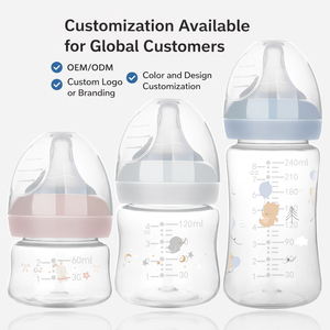 Biberons Personnalisés avec Logo pour Bébés 120 ml sans BPA en PP Écologique <span class=keywords><strong>de</strong></span> Qualité Alimentaire - Product Image 1