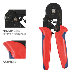 Alicates de crimpado Freshen Up HSC8 6-4A, herramienta de acero industrial para crimpado de cables, entrada frontal, acabado en óxido negro - Product Image 1