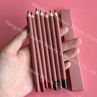 Crayon à lèvres nude de haute qualité, fini mat, bois brun rose, 8 couleurs, emballage discret, marque privée