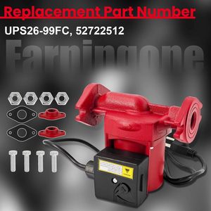 ปั๊มน้ำหมุนเวียน 115V 1/6HP 3 สปีด สำหรับหม้อต้มน้ำร้อน ระบบทำความร้อนแบบแผ่นรังสี ระบบทำความร้อนพลังงานแสงอาทิตย์ - Product Image 3