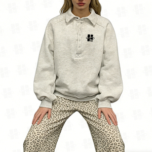 เสื้อสเวตเชิ้ตผ้าฟลีซทรงโอเวอร์ไซส์คุณภาพสูงสำหรับผู้หญิง สกรีนโลโก้ได้ เป็นมิตรต่อสิ่งแวดล้อม ระบายอากาศได้ดี แบบกระดุมหน้า - Product Image 2