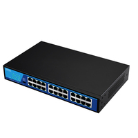 Conmutador ethernet de red, 24 puertos gigabit, POE