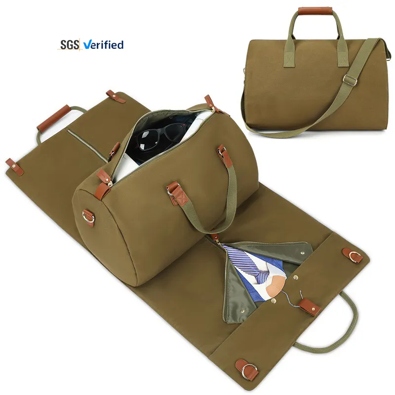 3 в 1 хлопковая холщовая конвертируемая сумка для переноски одежды чехол для костюма дорожная сумка для одежды