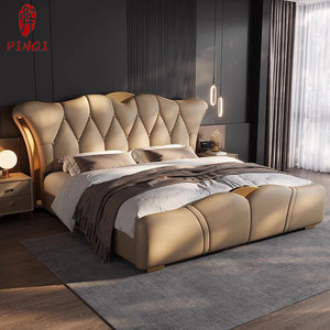 <span class=keywords><strong>Letto</strong></span> <span class=keywords><strong>Matrimoniale</strong></span> in Stile Italiano di <span class=keywords><strong>Lusso</strong></span> Leggero, Elegante <span class=keywords><strong>Letto</strong></span> Imbottito per Camera da <span class=keywords><strong>Letto</strong></span> Principale, Set di Mobili per Hotel - Product Image 3