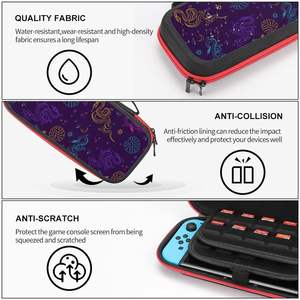 Estuche de Monstera de serpiente gótica colorida para Nintendo Switch Lite/OLED Estuche de transporte compatible con reproductor de videojuegos - Product Image 3
