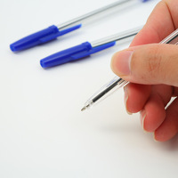 Bolígrafos de Plástico HO-583 al por Mayor, Personalizables con Logotipo, Tres Colores de Tinta, Escritura Suave de 0.7mm, Económicos