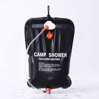 Sac de Douche Pliable Portable Écologique en PVC 20L Noir avec Interrupteur Marche/Arrêt pour Camping et Randonnée en Extérieur Baolong