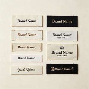 Étiquettes en papier tissé en gros, écologiques, pour chaussures et vêtements, étiquettes de marque, couleurs personnalisées, design personnalisé, finition brillante/mate, sérigraphie - Product Image 3