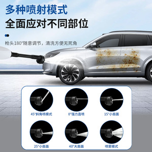 Pistola de lavado de autos portátil con batería de litio de 21V 4.0Ah con presión ajustable para lavar autos y regar plantas - Product Image 3