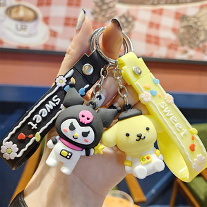 Llavero de Silicona con Diseño de Kuromi Melody Sanrio, Lindo Llavero de Dibujos Animados con Forma de Rana, Perro, Pingüino, para Bolsos de Mujer, Venta al por Mayor - Product Image 2