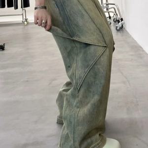 Pantalones Anchos de Mezclilla Desgastados Estilo Retro Europeo y Americano 2025 |   Color y Estilo Personalizables - Product Image 3
