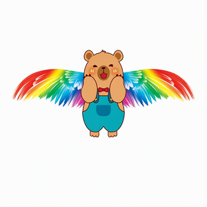 Caña de Pescar Dinámica de Mano para Niños, Fácil de Volar, con Diseños de Dibujos Animados de Golondrina y Águila y Alas que se Agitan (Plástico) - Product Image 1