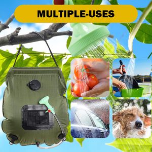 Sac de douche solaire en PVC de grande capacité 20L douche de camping portable et stockage de tuyau de chauffage extérieur en stock! - Product Image 3