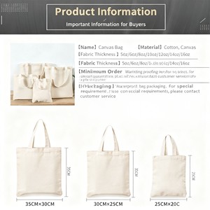 Bolsa de Lona Resistente con Logotipo Personalizado, Cierre de Cremallera, Entrega Rápida - Bolsa Reutilizable Promocional al por Mayor para Compras Diarias - Product Image 2