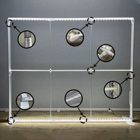 Caja de Luz SEG sin Marco, Delgada, con Marco de Aluminio Regulable, Letrero de Tela Retroiluminado, Exhibición Portátil y Reutilizable para Ferias Comerciales y Eventos