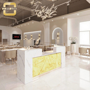 Wooden <strong>Reception</strong> Desk Manufacturer &amp; <strong>Supplier</strong> with Modern <strong>Reception</strong> Desk <strong>Counter</strong> for Salon <strong>High</strong> <strong>Quality</strong> Curved <strong>Reception</strong> Desk - Product Image 5