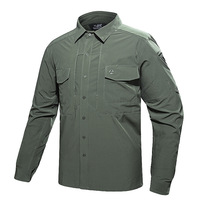 Chemise décontractée à manches longues pour homme, séchage rapide, chemise tactique à manches longues pour la randonnée, l'escalade, la chasse