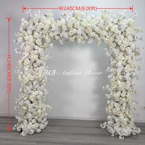 Arco Floral Cuadrado Grande, Totalmente Blanco, de Seda, Realista, para Decoración de Bodas, Fondo de Arco de Flores Artificiales, Venta al Por Mayor - Product Image 3