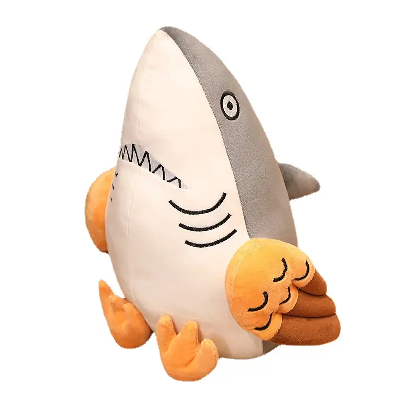 2022 공장 도매 크리 에이 티브 이상한 플러시 장난감 봉제 인형 거북이 꿀 상어 펜 상어 고양이 상어 조각 인형 긴 베개 선물