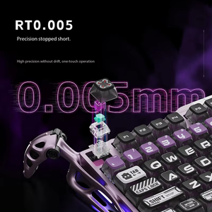 GravaStar V75 Pro Magnetic Axis <b>Keyboard</b> Full Aluminum Wired Single Mode E-sports Game <b>Keyboard</b> 8K Report Rate Purple RGB - Product Image 5